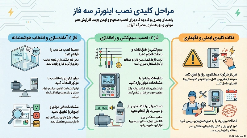 تنظیمات اولیه اینورتر سه فاز