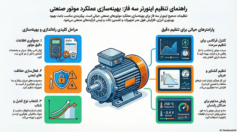 کنترل سرعت موتور با اینورتر سه فاز