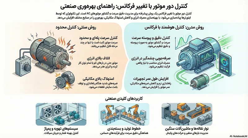 کاربردهای صنعتی کنترل دور موتور با اینورتر